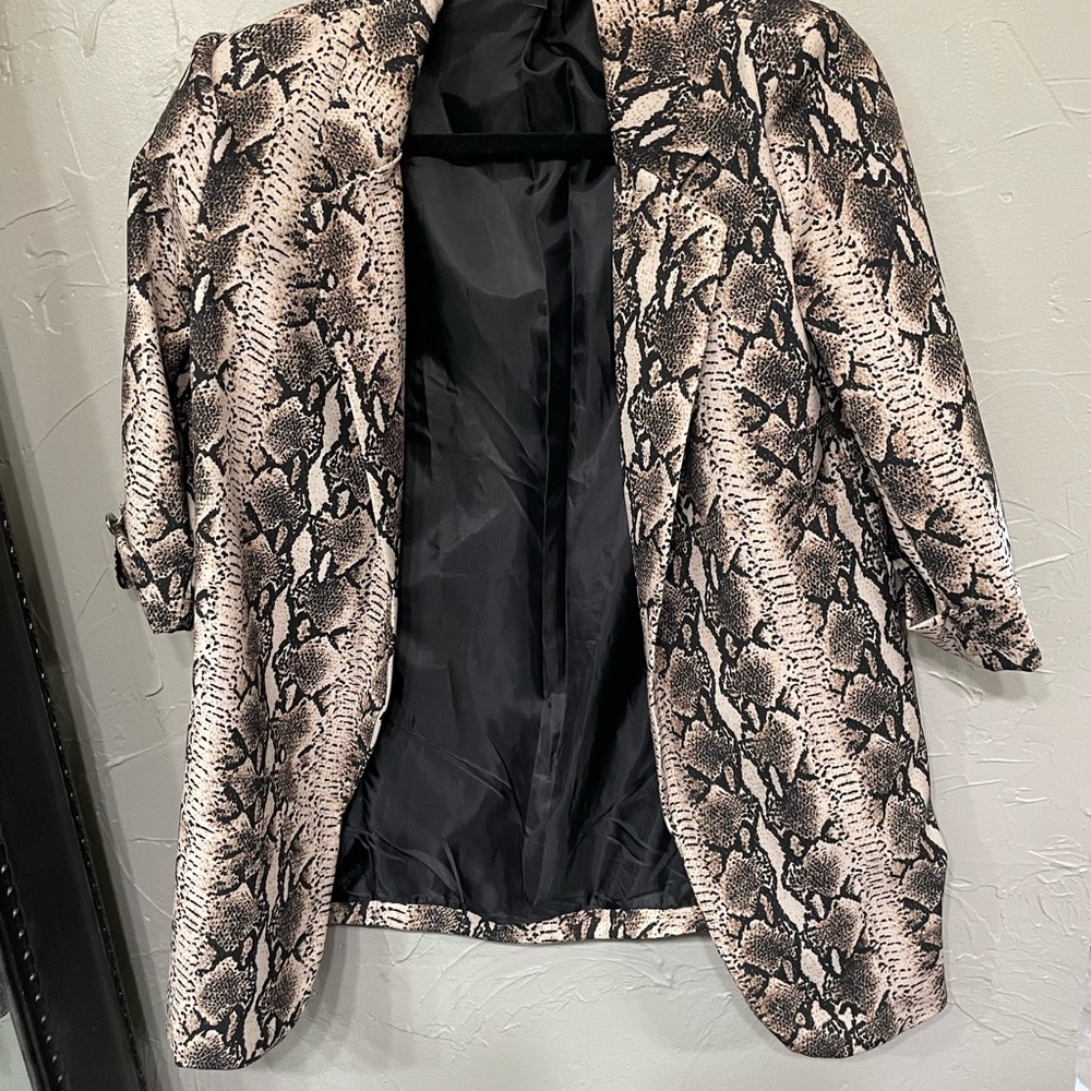 Snake print blazer